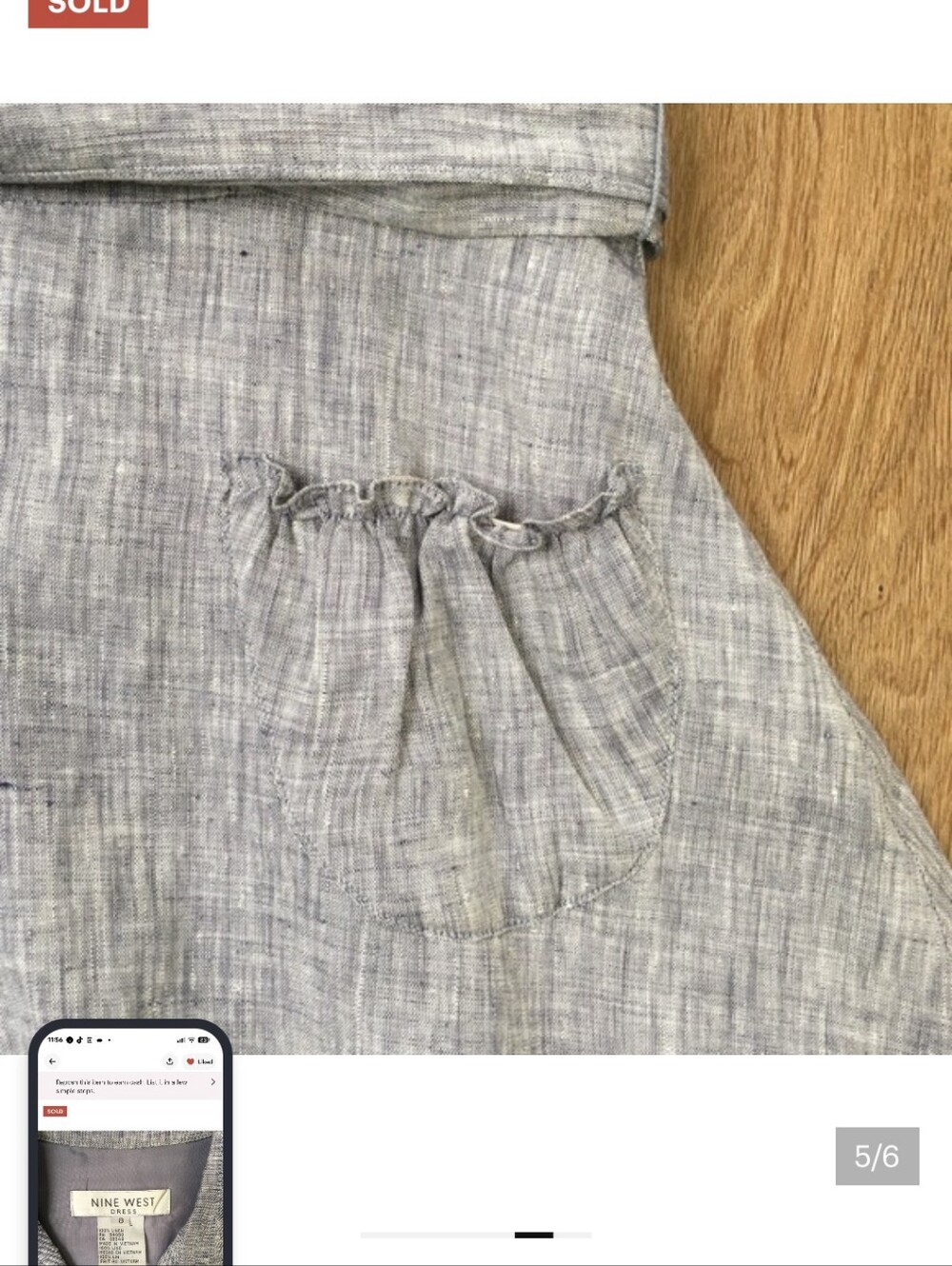 EUC Nine West Lined Linen Dress - Picture 5 of 6